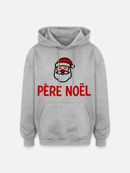 Weihnachtsmann-Humor - Oversized Unisex Hoodie - Grau meliert