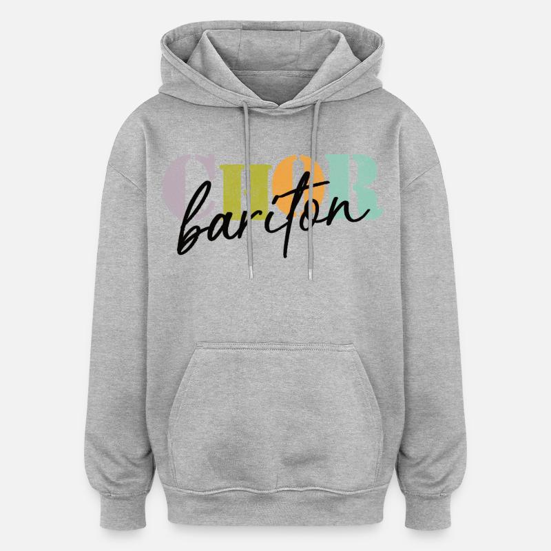 Baryton de chœur - Sweat à capuche oversize unisexe - gris chiné