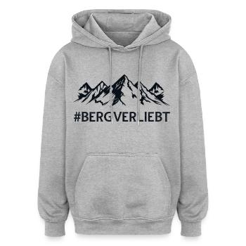 Montagne amoureuse du hashtag Paysage montagneux Montagnes - Sweat à capuche oversize unisexe - gris chiné - Devant - Noah (186cm)