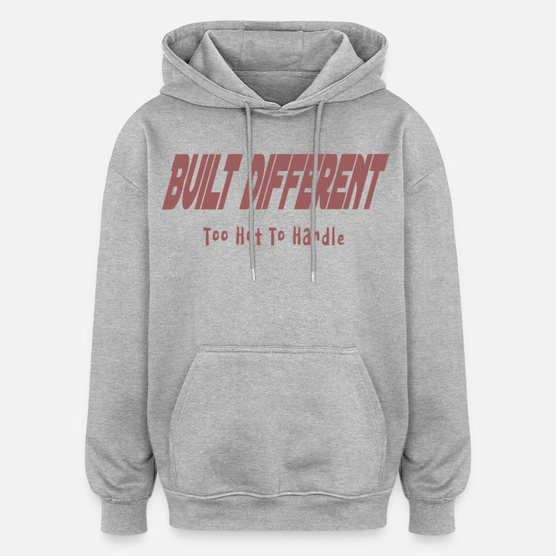 Too_hot_to_handle - Sweat à capuche oversize unisexe - gris chiné