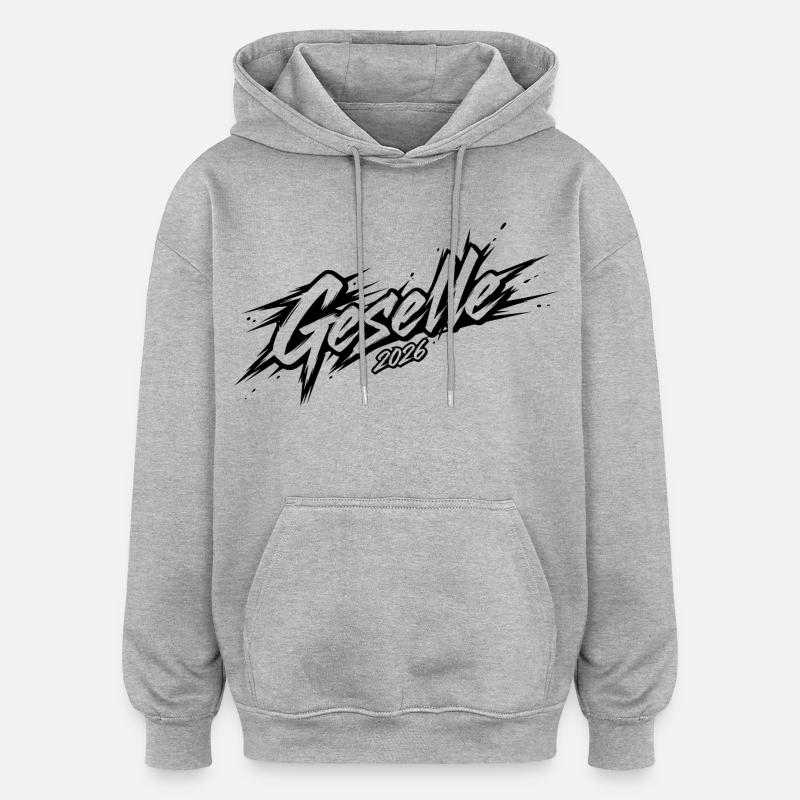 Compagnon 2026 - Sweat à capuche oversize unisexe - gris chiné