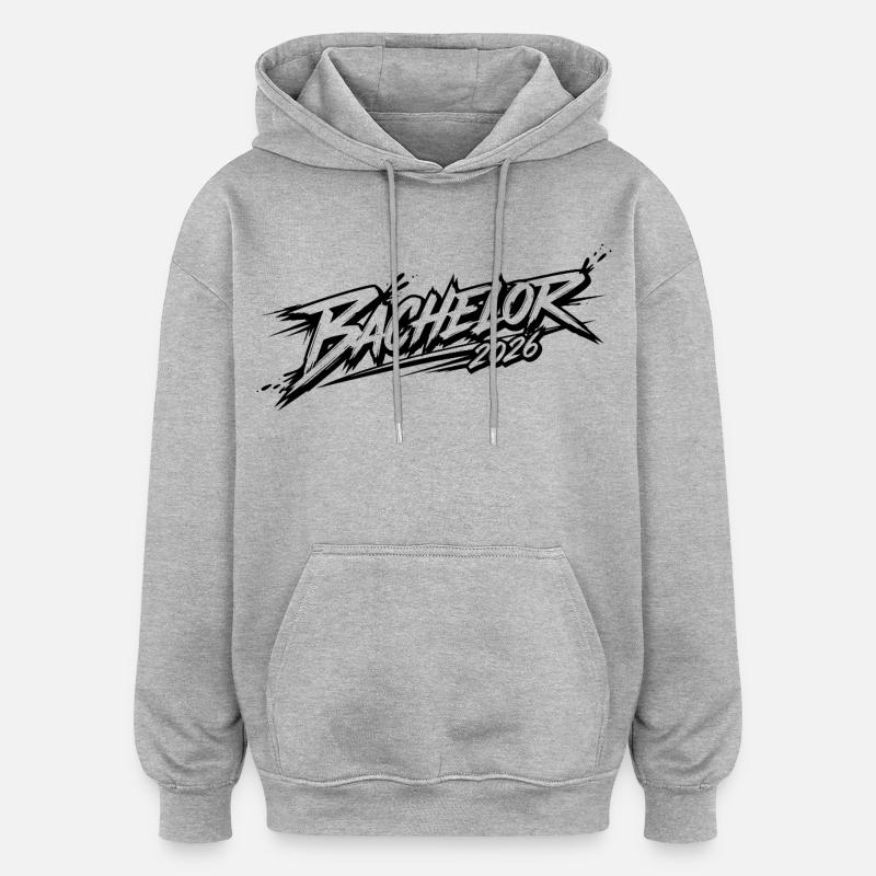 Baccalauréat 2026 - Sweat à capuche oversize unisexe - gris chiné