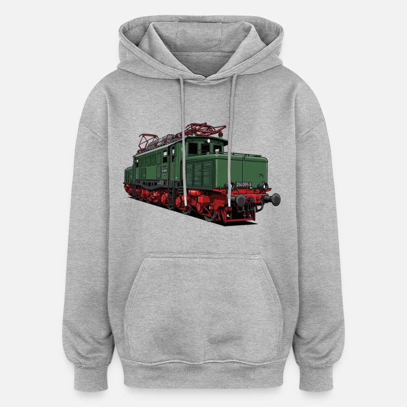 E-Lok BR 254 der DR - Oversized Unisex Hoodie - Grau meliert