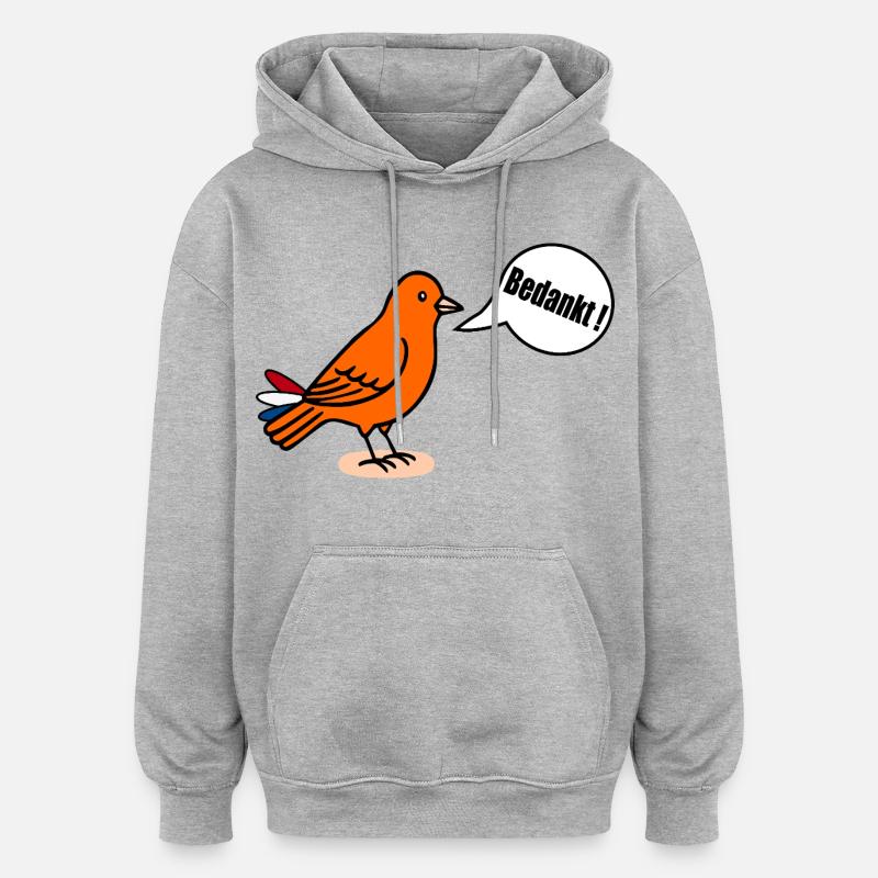 Merci - Sweat à capuche oversize unisexe - gris chiné