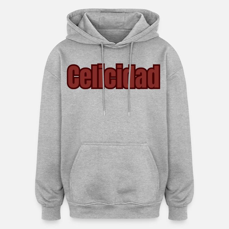 Célicité - Sweat à capuche oversize unisexe - gris chiné