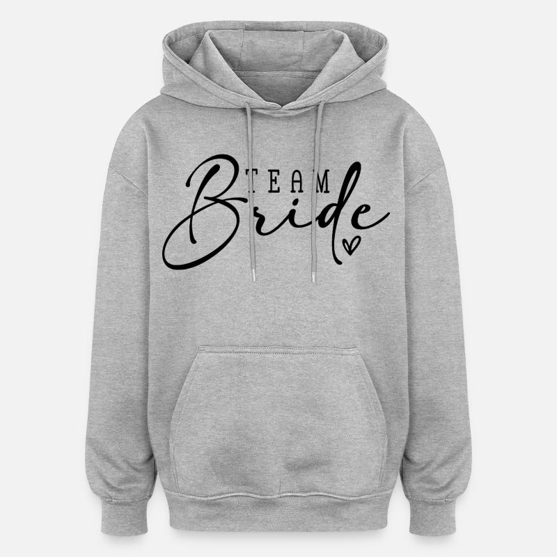 Équipe Bride - Sweat à capuche oversize unisexe - gris chiné