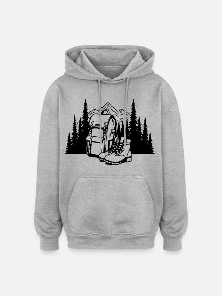 Absolute black, where it all begins - Oversized Unisex Hoodie - heather grey