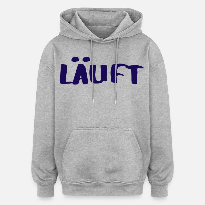 COURSE - Pensée positive - Déclaration - Sweat à capuche oversize unisexe - gris chiné