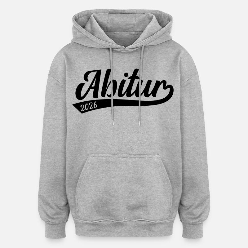 Abitur Abi 2026 - Sweat à capuche oversize unisexe - gris chiné