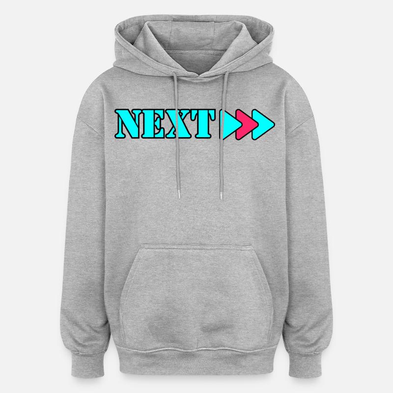 NEXT - Sweat à capuche oversize unisexe - gris chiné