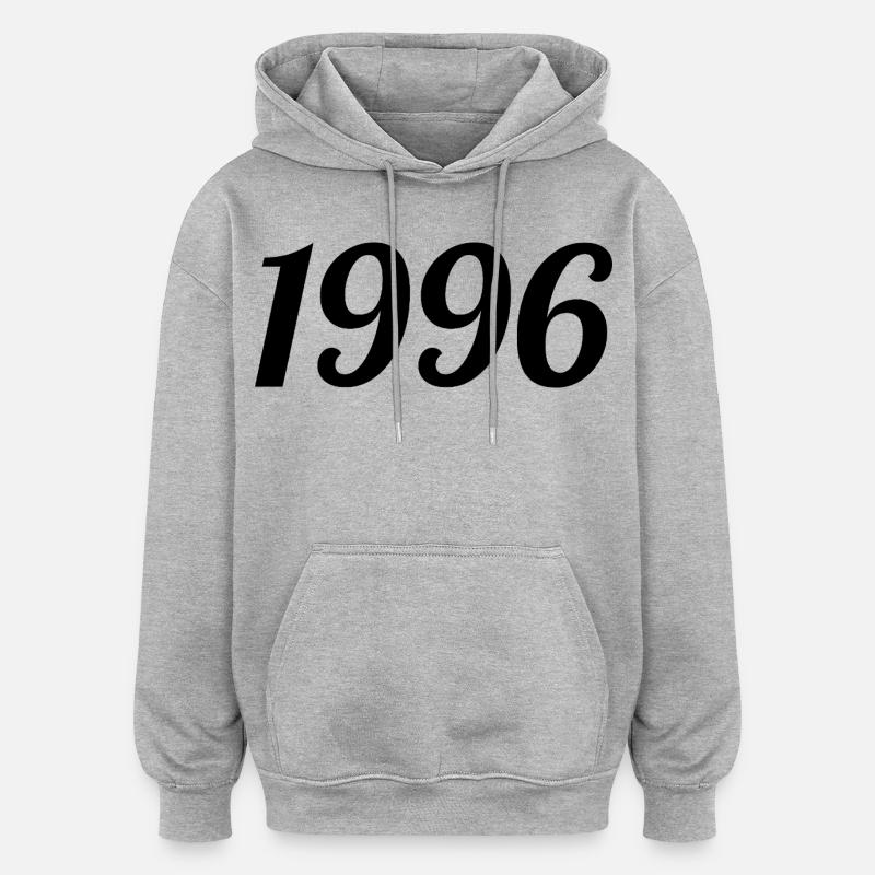 1996 - Sweat à capuche oversize unisexe - gris chiné