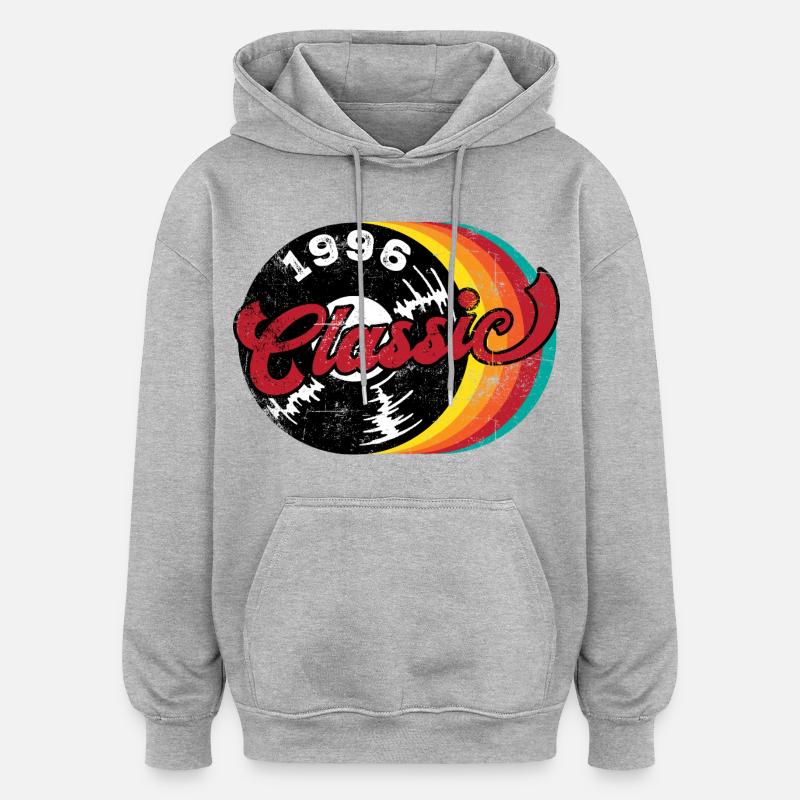Vinyle Classic Music 1996 - Sweat à capuche oversize unisexe - gris chiné