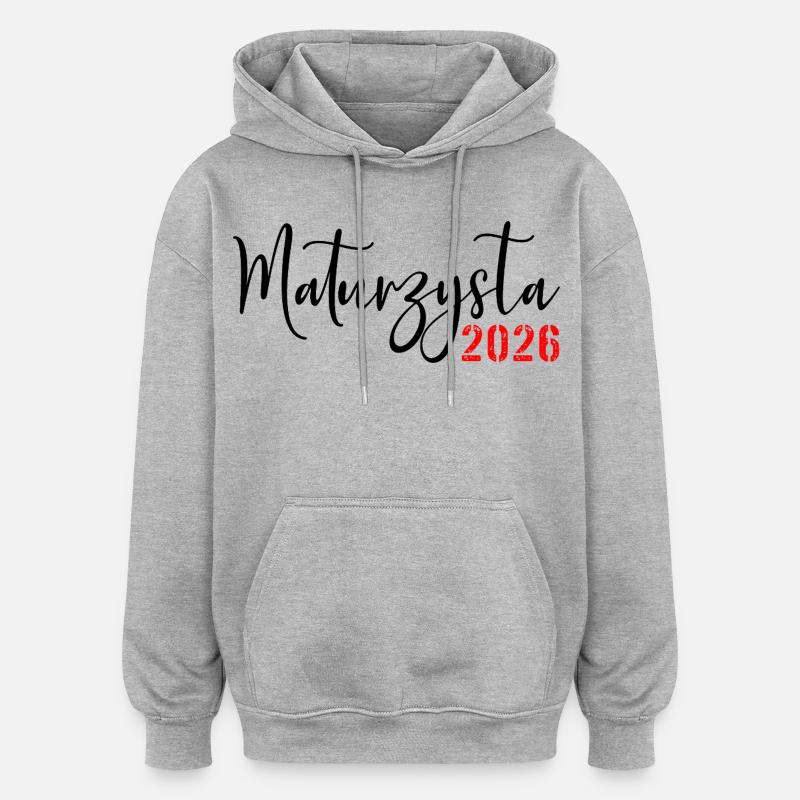 Diplômé du lycée 2026 - Sweat à capuche oversize unisexe - gris chiné