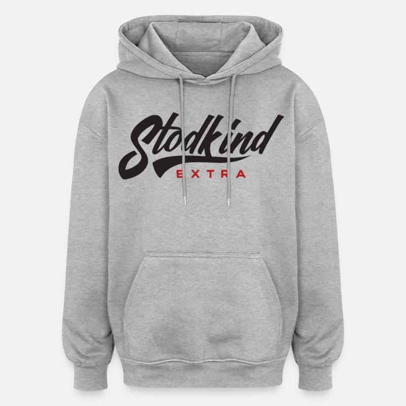 Stodkind Extra Noir - Sweat à capuche oversize unisexe - gris chiné