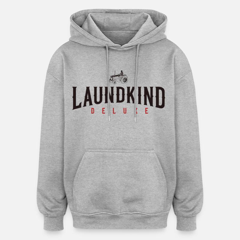 Laundkind - Sweat à capuche oversize unisexe - gris chiné