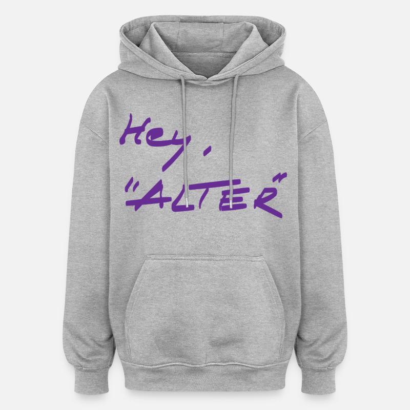 Greeting - different - Oversized Unisex Hoodie - heather grey