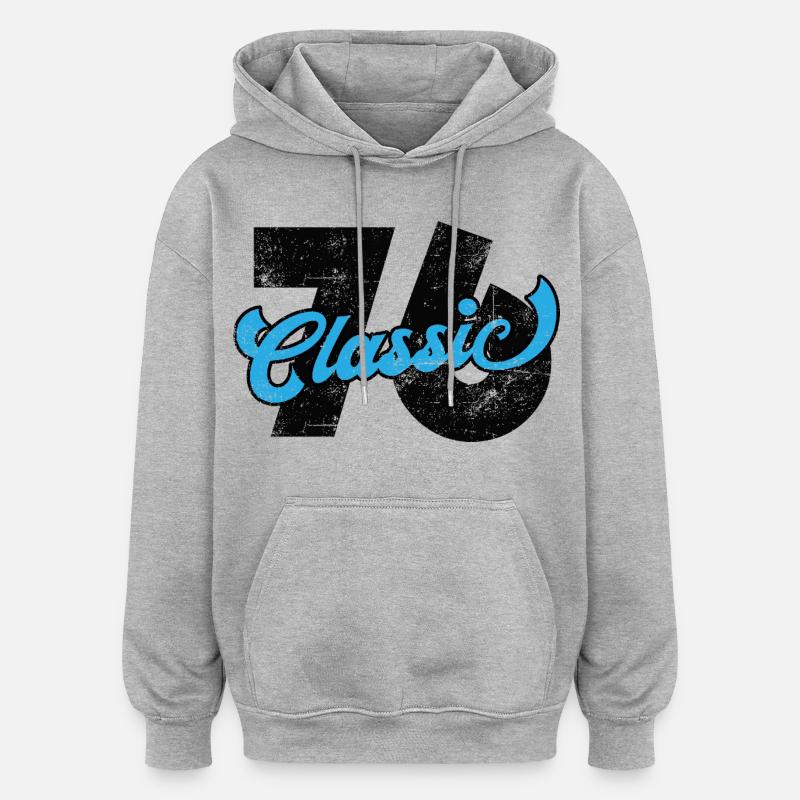 50e anniversaire 1976 - Sweat à capuche oversize unisexe - gris chiné