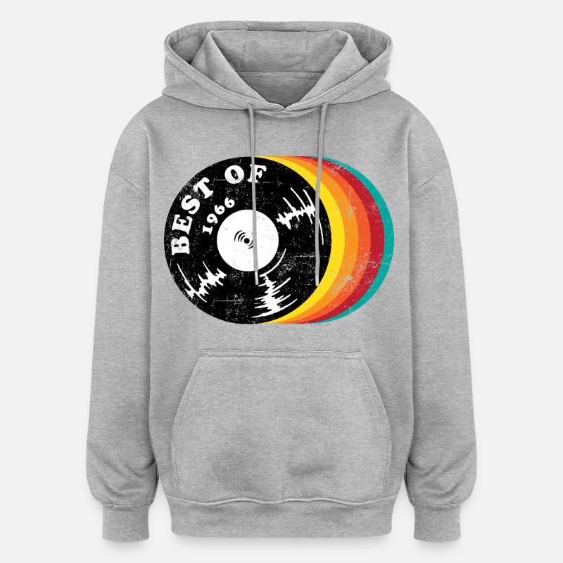 Le meilleur de 1966 - Sweat à capuche oversize unisexe - gris chiné