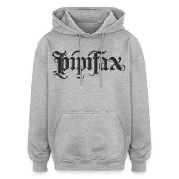 pipifax - Oversized Unisex Hoodie - Grau meliert - Vorne - Noah (186cm)