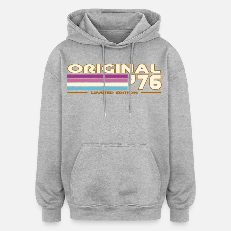 Original 76 Édition Retro - Sweat à capuche oversize unisexe - gris chiné