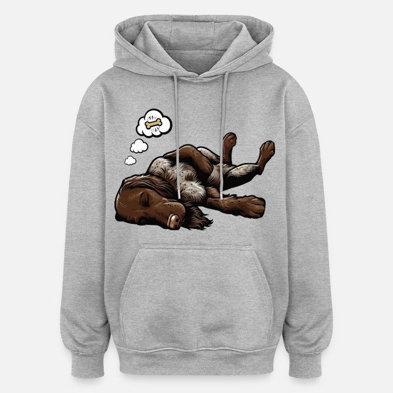 German Wirehaired German Wirehaired Owner - Oversized Unisex Hoodie - heather grey