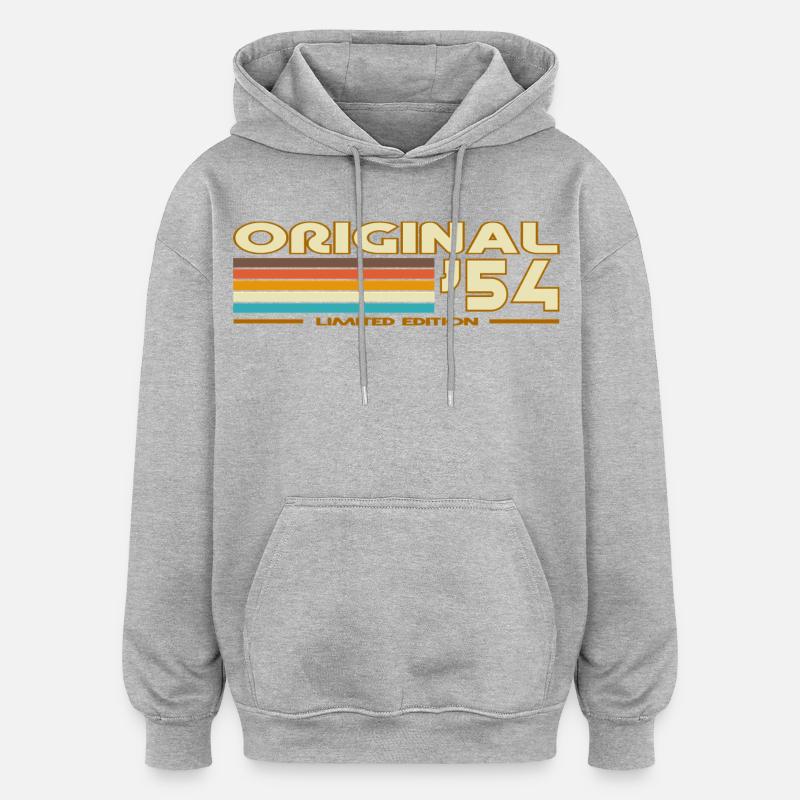 Original 54 Arcenciel Rétro - Sweat à capuche oversize unisexe - gris chiné
