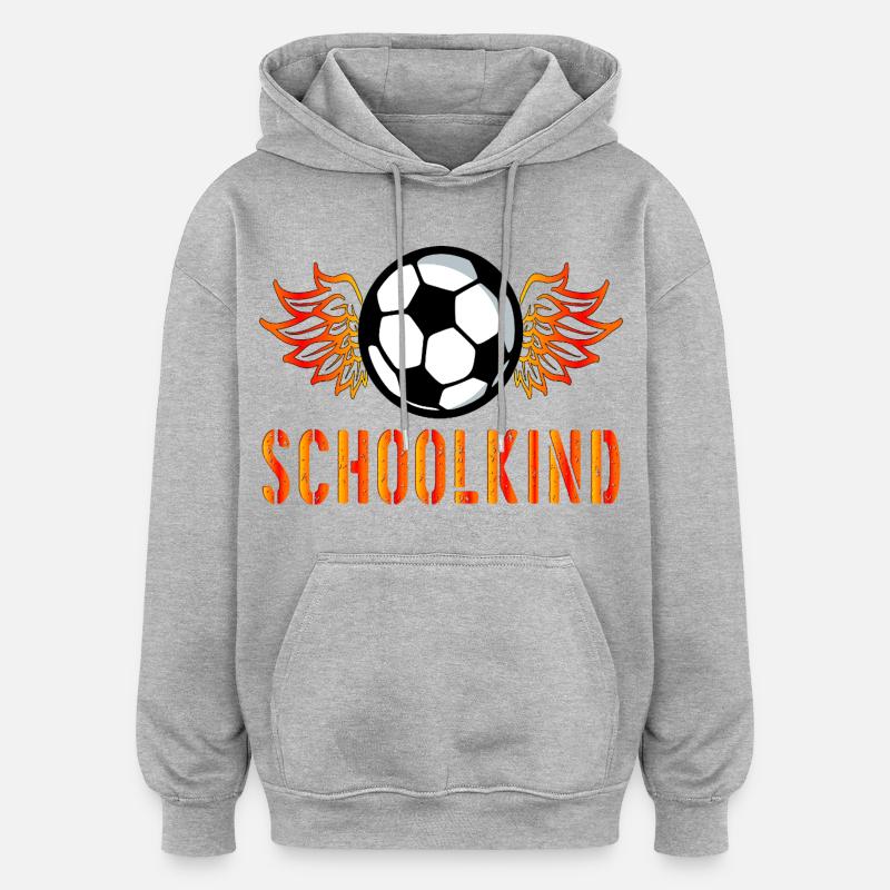 Football Schookind - Sweat à capuche oversize unisexe - gris chiné