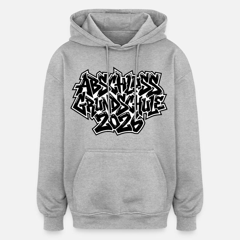 Abschluss 2026 Grundschule Graffiti - Oversized Unisex Hoodie - Grau meliert