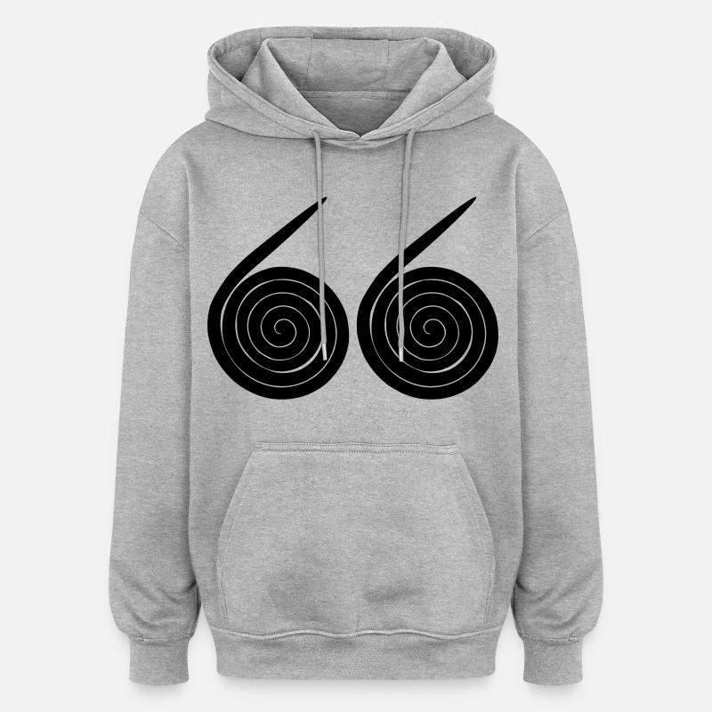 Escargots numéro 66 - Sweat à capuche oversize unisexe - gris chiné