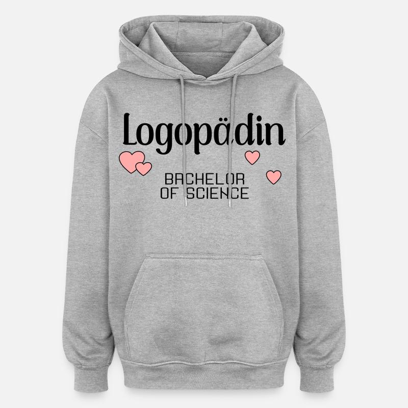 Programme de licence en orthophonie - Sweat à capuche oversize unisexe - gris chiné