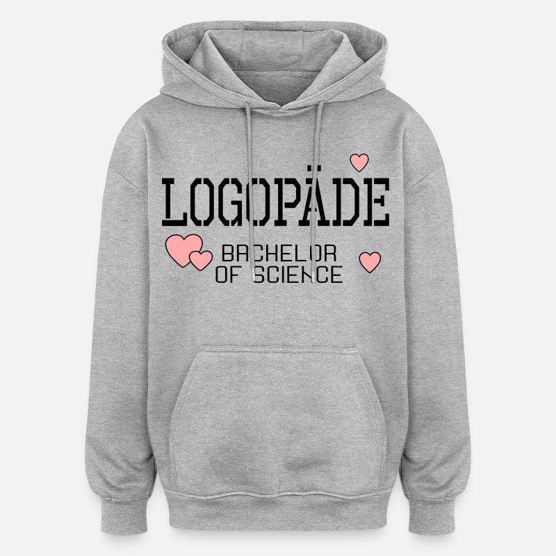 Logopäde Bachelor-Studium Logopädie - Oversized Unisex Hoodie - Grau meliert