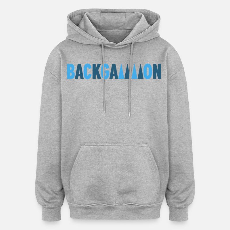 Backgammon - Oversized Unisex Hoodie - Grau meliert