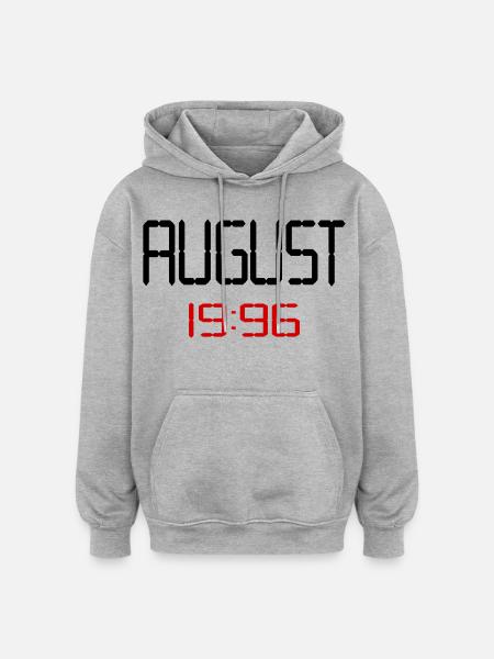 August 1996 - 30th birthday - Oversized Unisex Hoodie - heather grey