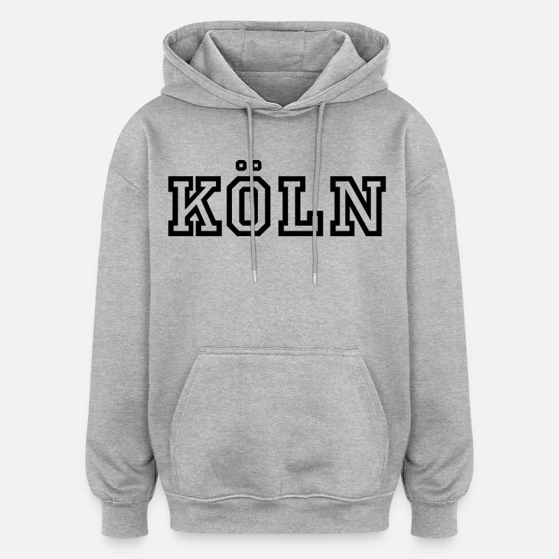 Köln - Oversized Unisex Hoodie - Grau meliert