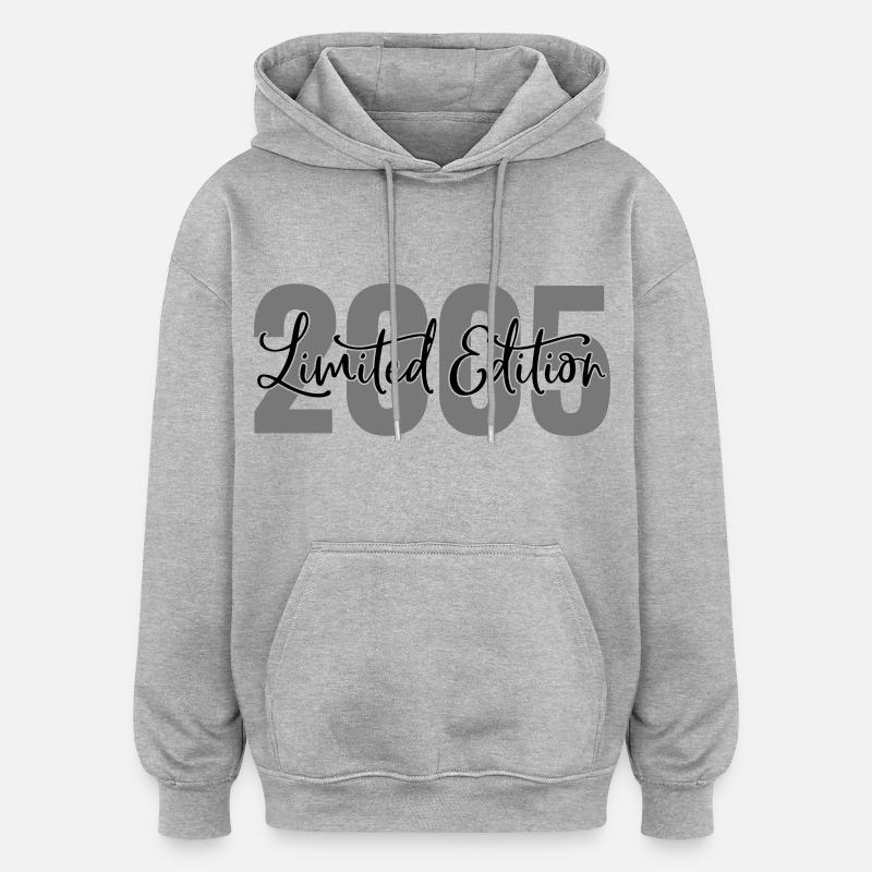 Edition limitée 2005 - Sweat à capuche oversize unisexe - gris chiné