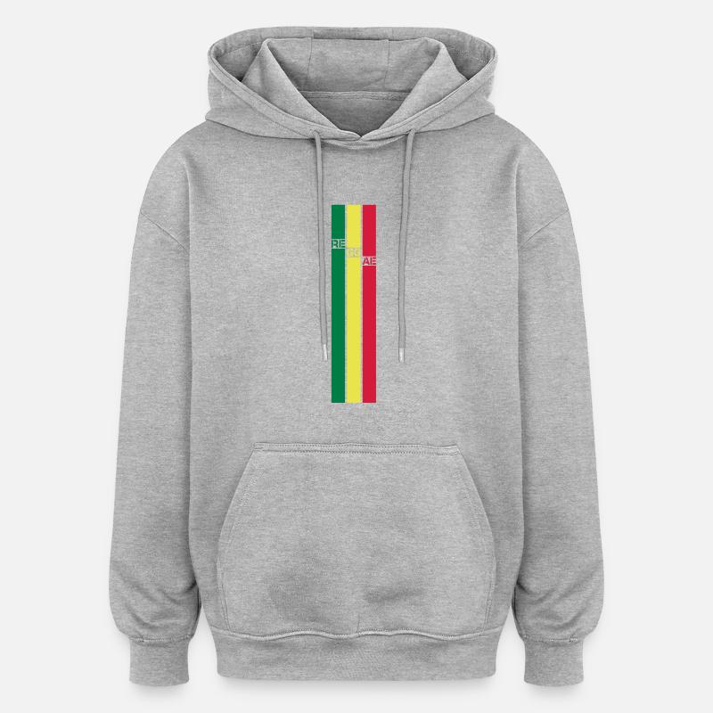 reggae - Sweat à capuche oversize unisexe - gris chiné