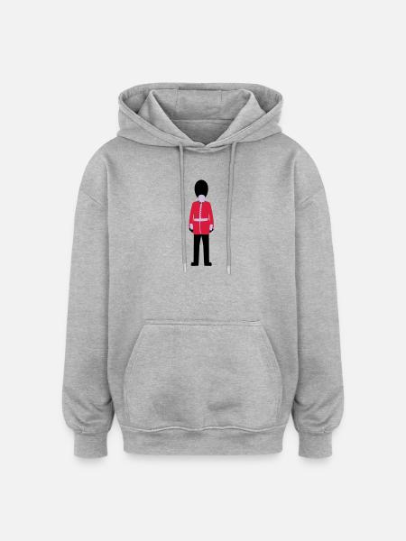 Queen's Guard - Oversized Unisex Hoodie - heather grey