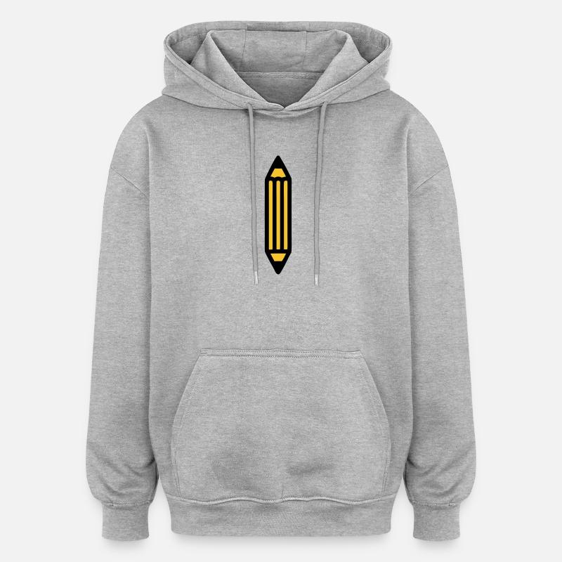 Pencil Writing Author Art - Oversized Unisex Hoodie - heather grey