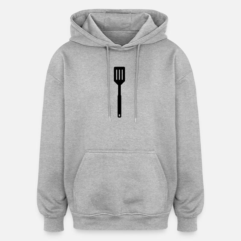 Spatule de cuisine - Sweat à capuche oversize unisexe - gris chiné
