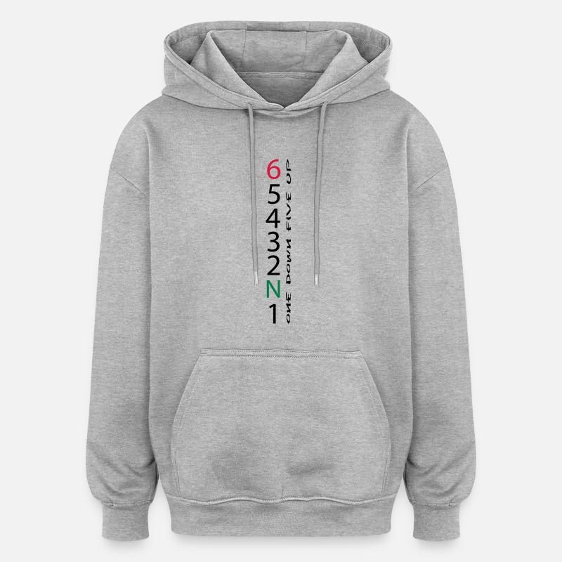 Gearbox motorcycle - Oversized Unisex Hoodie - Grau meliert