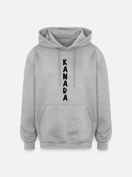 Kanada - Oversized Unisex Hoodie - Grau meliert