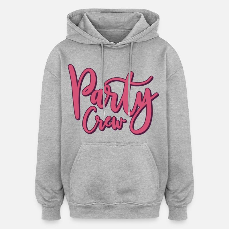 Party Crew Partycrew - Sweat à capuche oversize unisexe - gris chiné