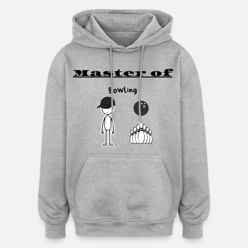 Maître du bowling - Sweat à capuche oversize unisexe - gris chiné