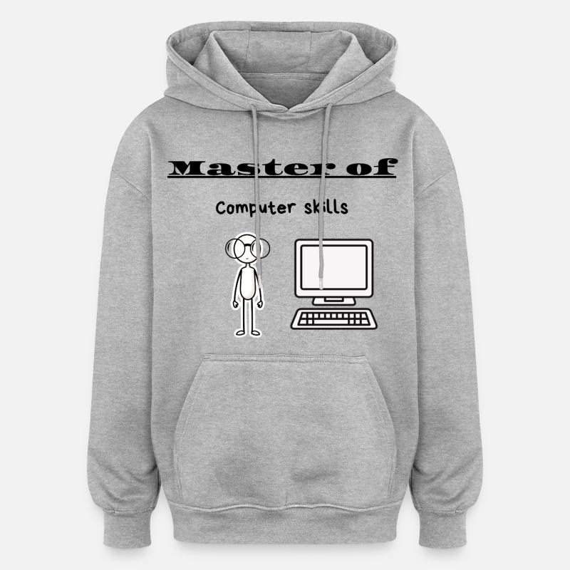 Master der Computerfähigkeiten - Oversized Unisex Hoodie - Grau meliert