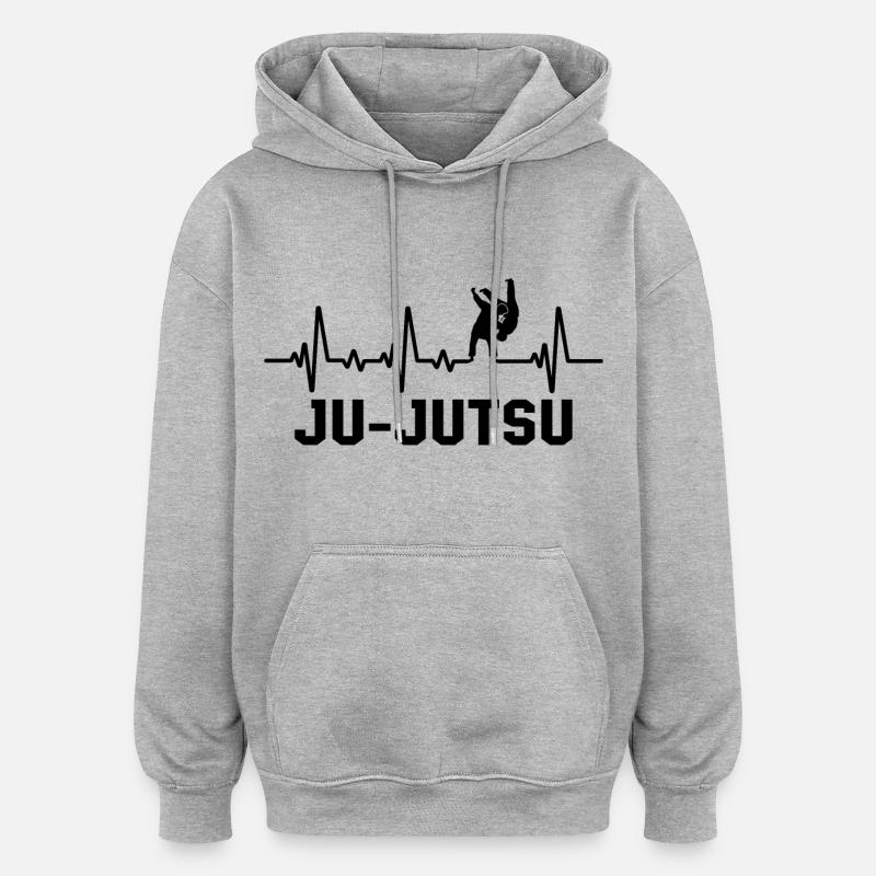 Ju-utsu t-shirt Jujutsu - Sweat à capuche oversize unisexe - gris chiné