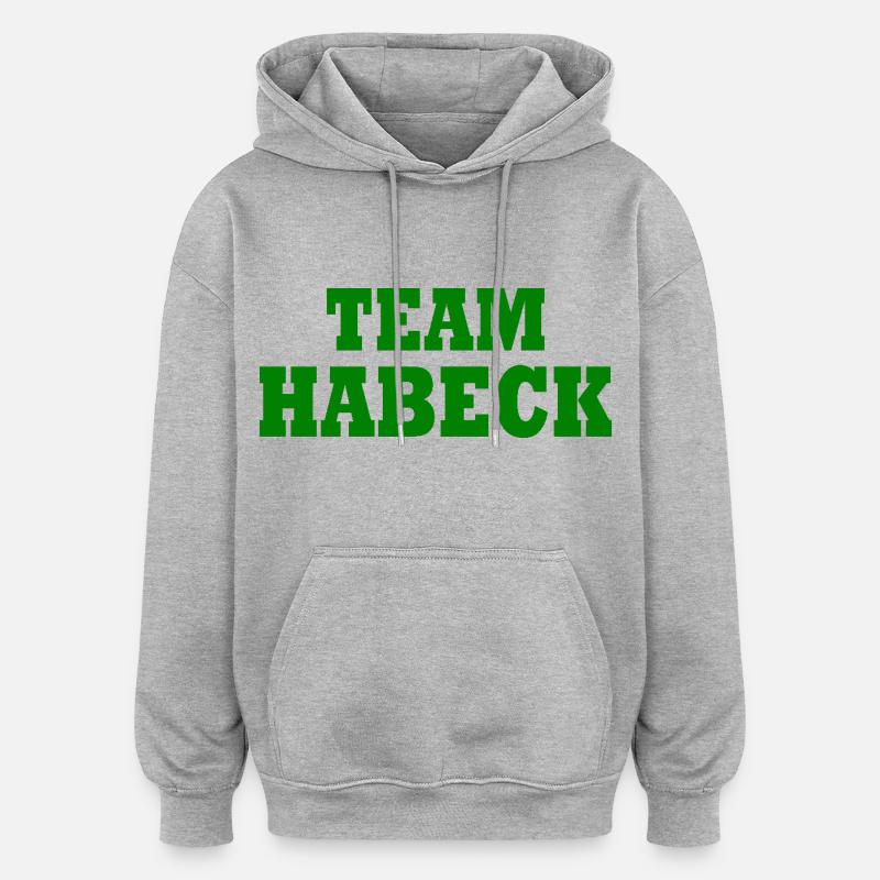 L’équipe habeck - Sweat à capuche oversize unisexe - gris chiné