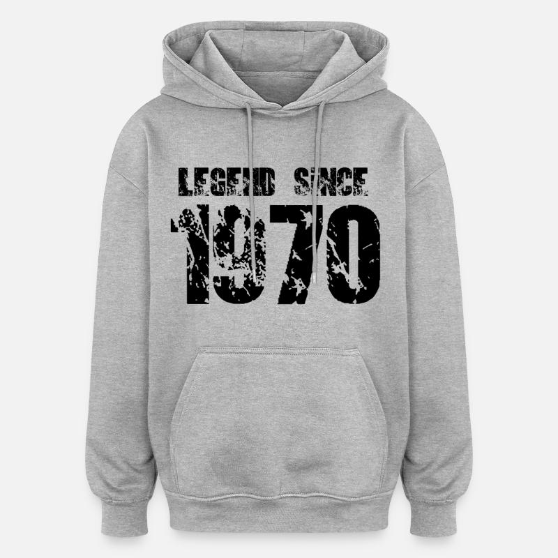 Legend since 1970 - Oversized Unisex Hoodie - heather grey