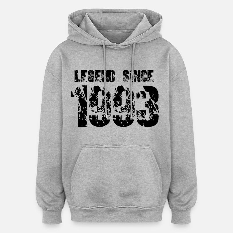 Légende depuis 1993 - Sweat à capuche oversize unisexe - gris chiné