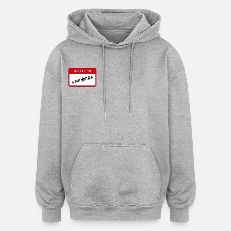 erreur amusante - Sweat à capuche oversize unisexe - gris chiné