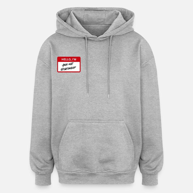 Rencontres 2024 être comme - Sweat à capuche oversize unisexe - gris chiné